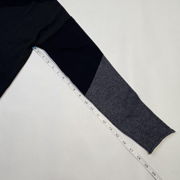 Smartwool Shirt Womens Medium Black Gray Colorblock Merino Wool Long Sleeve - Picture 9 of 11